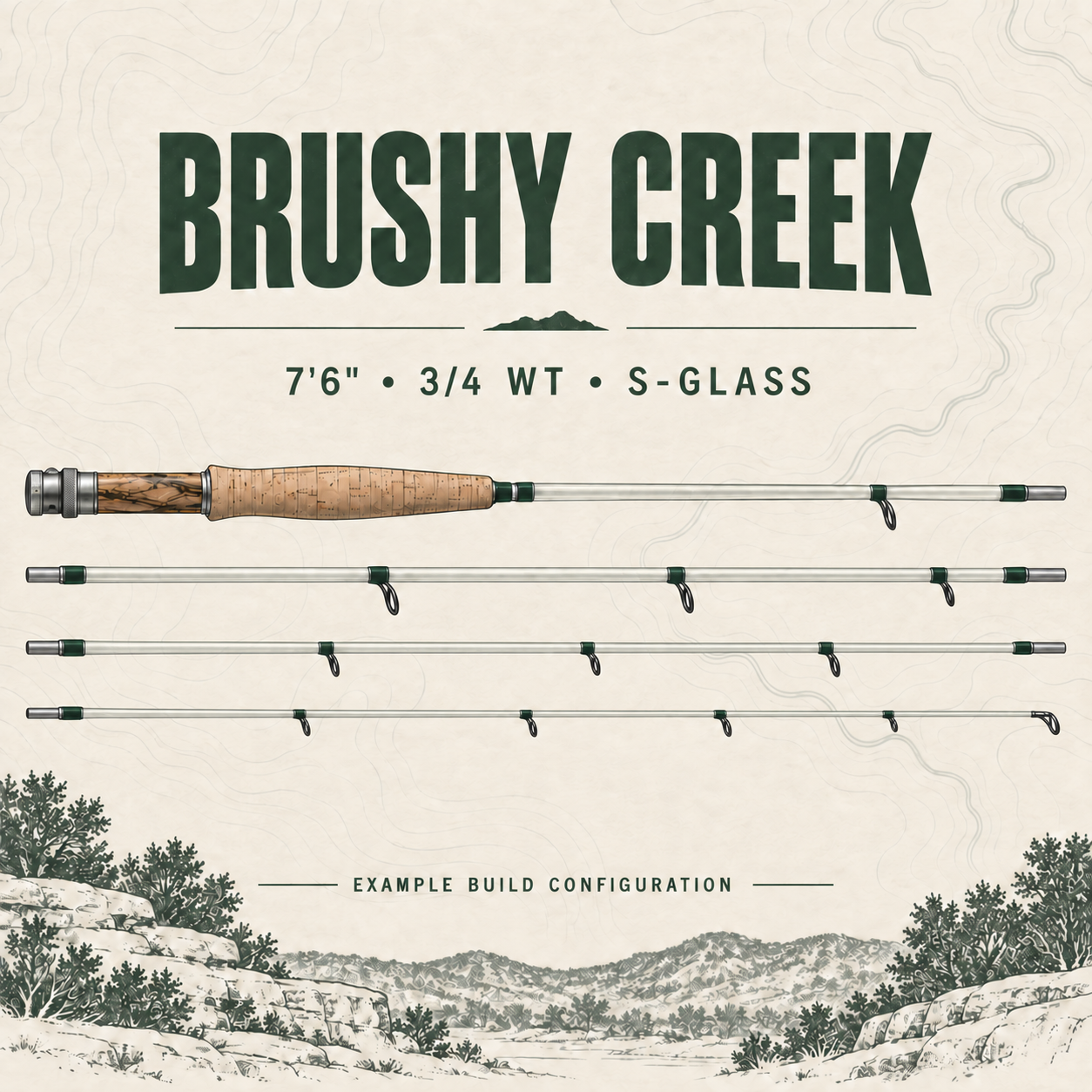 Creek illustrated fly rod overview