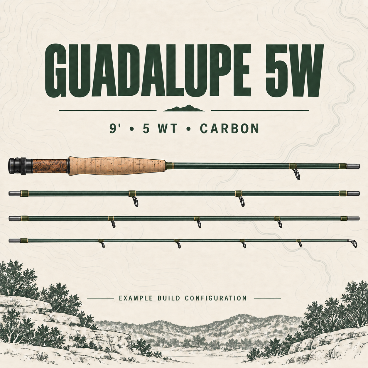 Guadalupe 5w illustrated fly rod overview
